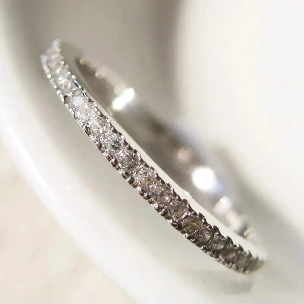 Classic Silver Stackable Eternity Ring - Picture 3 of 7